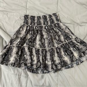 Altar’d State | Python Ruffle Tiered Mini Skirt